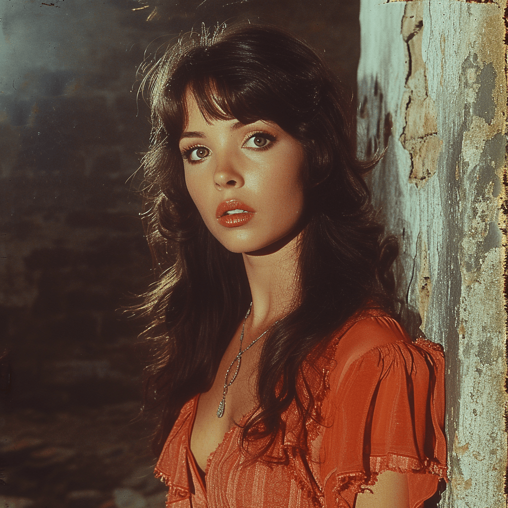 AI generated: Phoebe cates blended with ingrid Pitt 