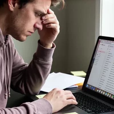 AI generated video: Animate texting stressed