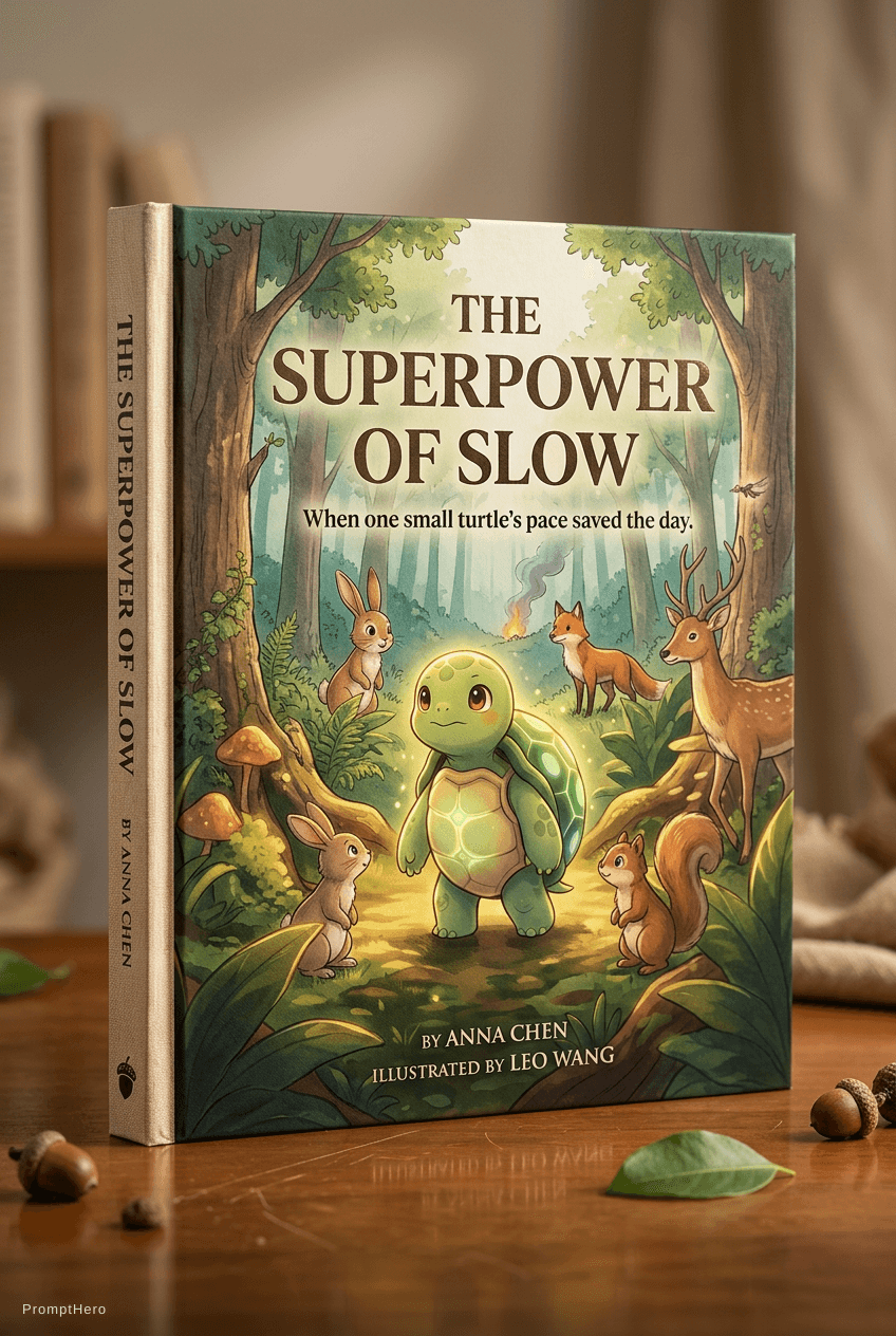 AI generated: Based on these images, creat me a covert story book "The_Superpower_of_Slow"
