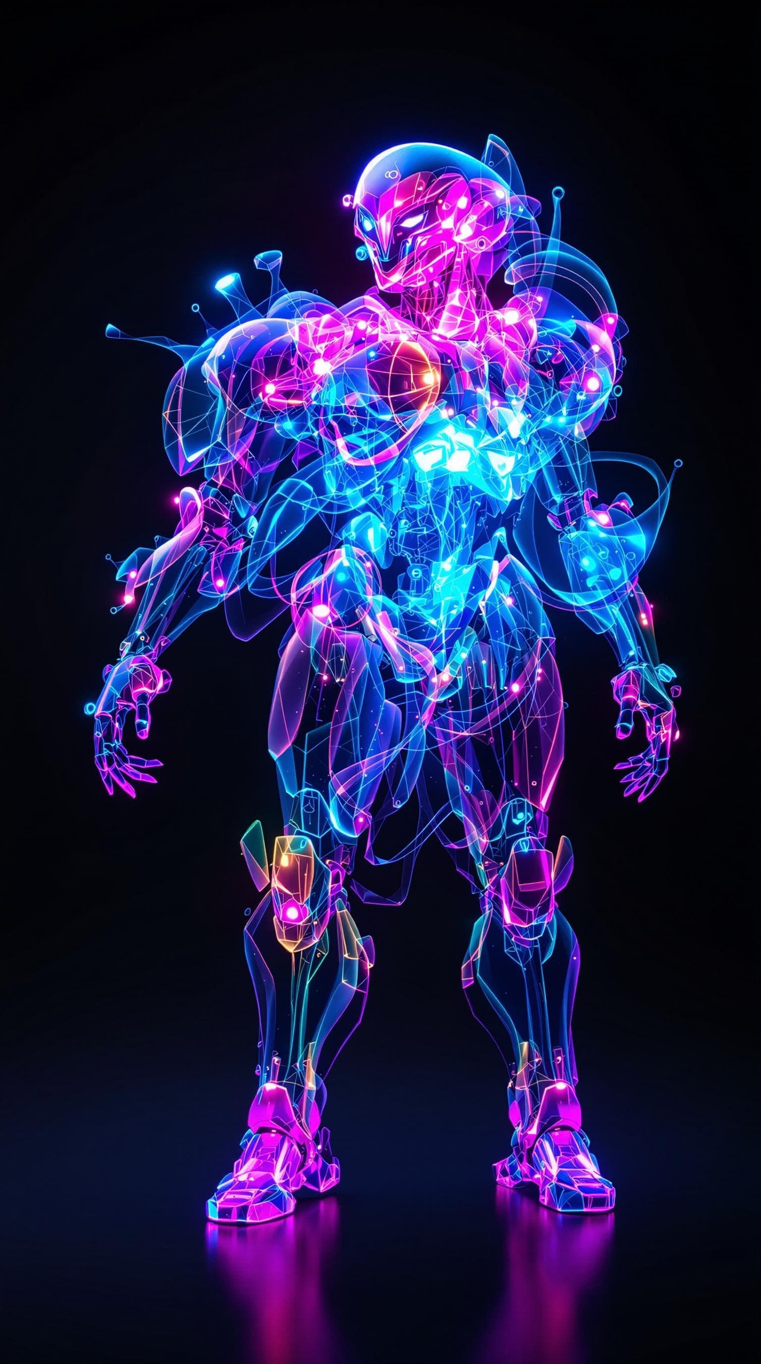 AI generated: A mesmerizing 3D  clay model render of "Spectralis Tintirri Angelis Mechina" in a see-through, trans...