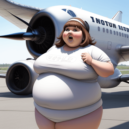 AI generated: a fat girl eat a plane
