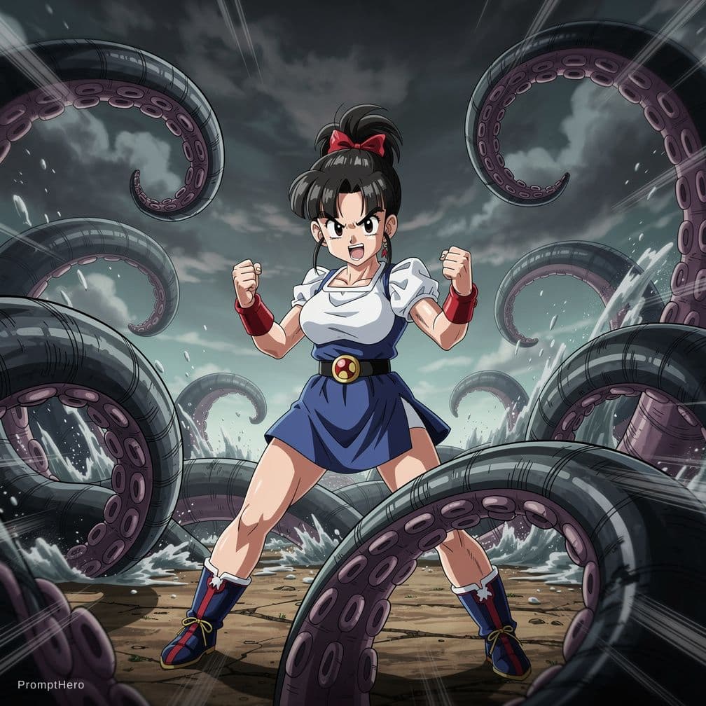 AI generated: Chi-Chi surrounded by tentacles artists: Sano br