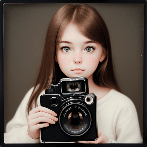 AI generated: American Girl, 18-21 years old, brown hair, high-quality photo portrait, shot on a Polaroid camera, ...
