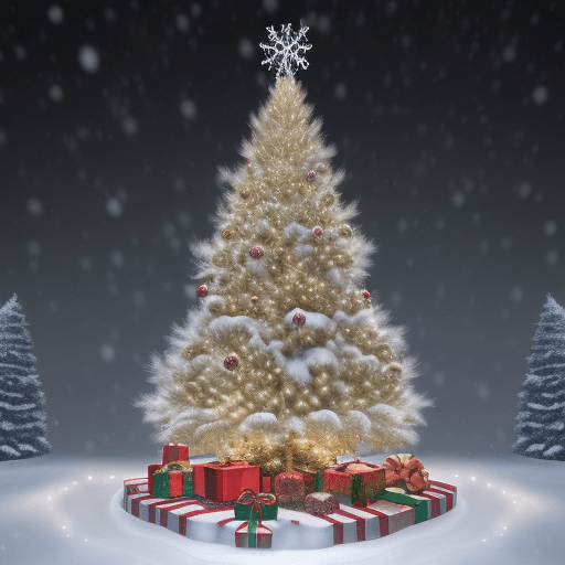 AI generated: Christmas stylised 4k snow elegant