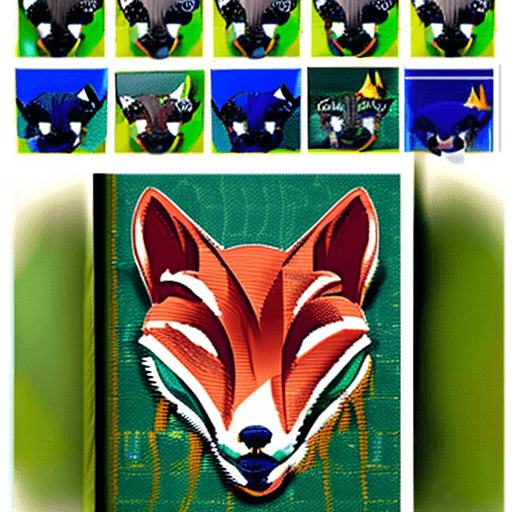 AI generated: design fox logo, tail fox