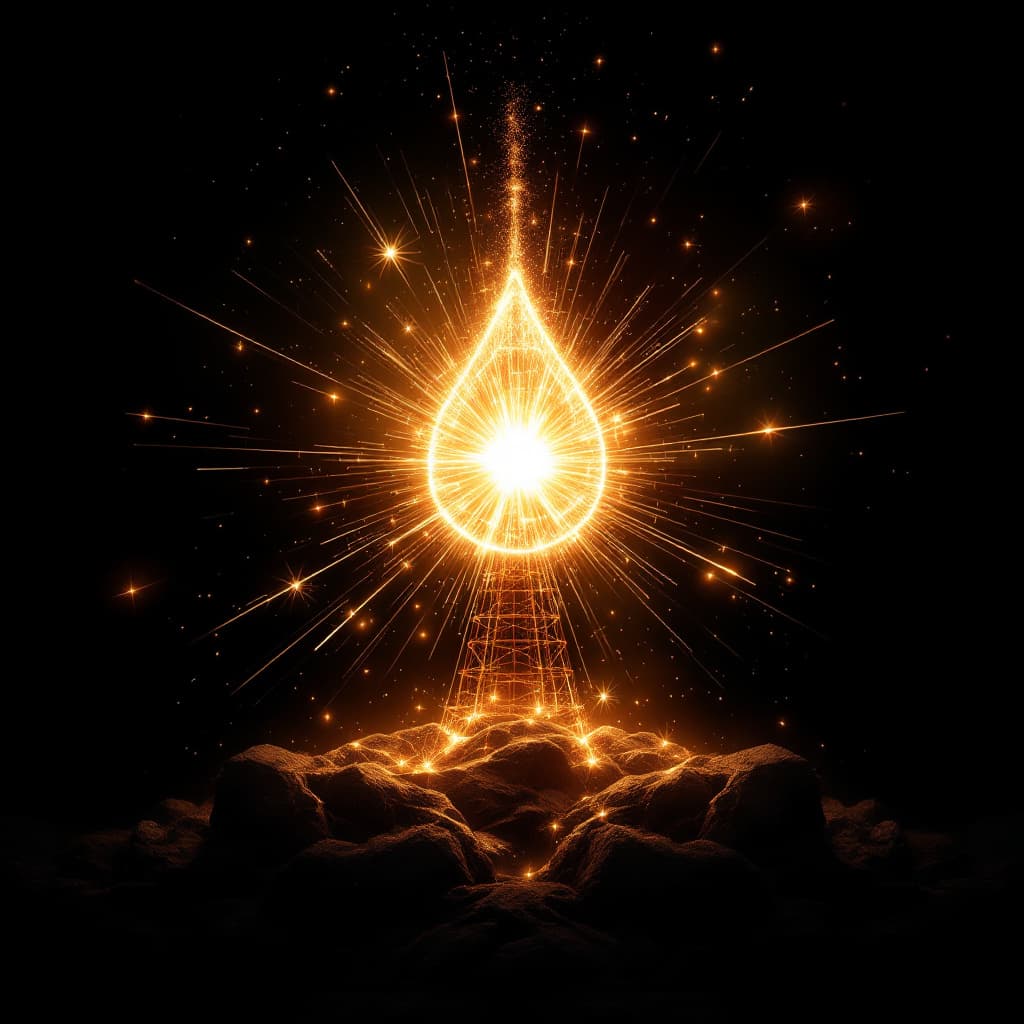 AI generated: Create an image called Spark Beacon. It a beacon sparkling. Make sure it symbolizes enlightenment an...