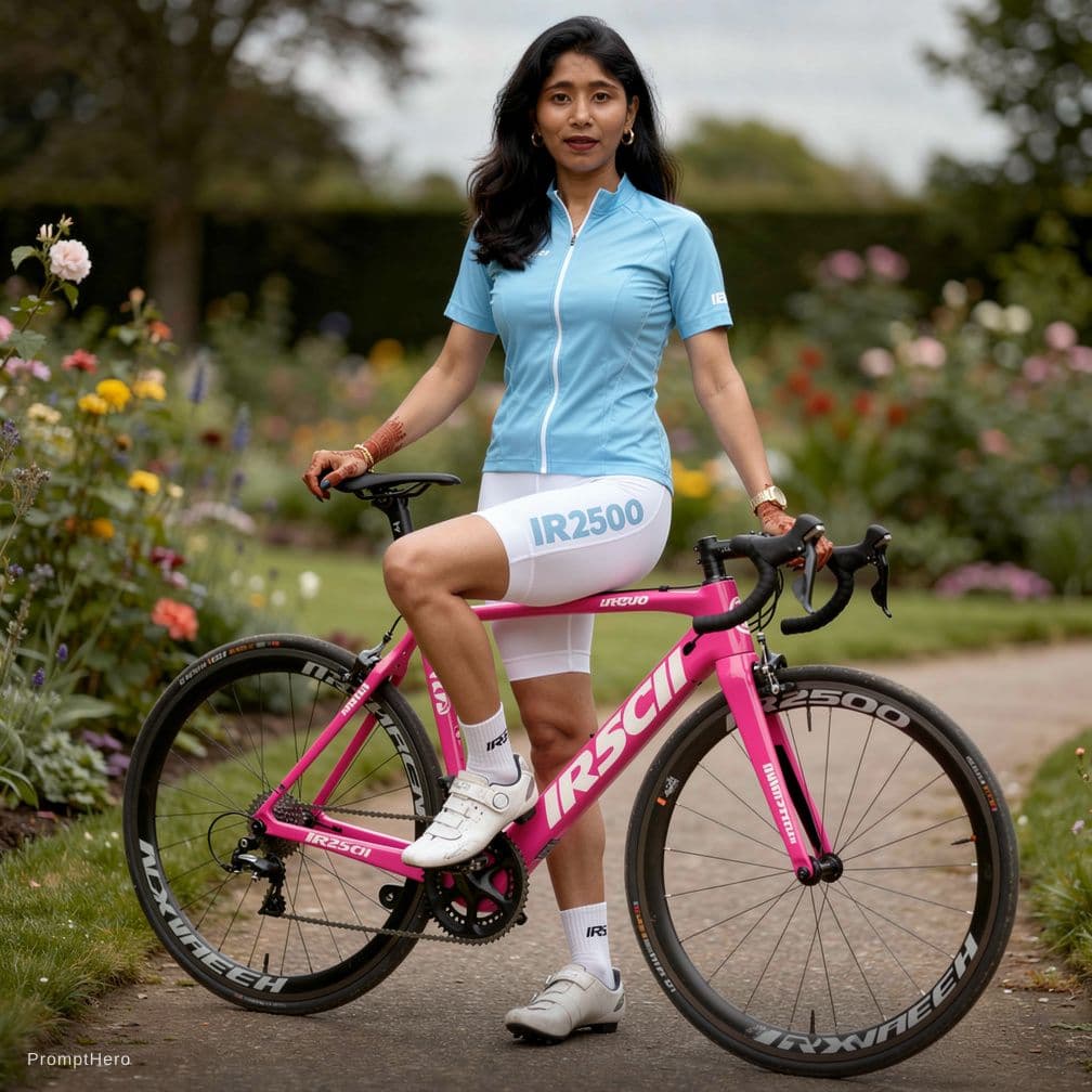 AI generated: A highly detailed, photorealistic, cinematic slight low-angle medium-full shot of a beautiful young ...