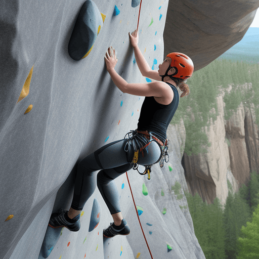 AI generated: rock climbing