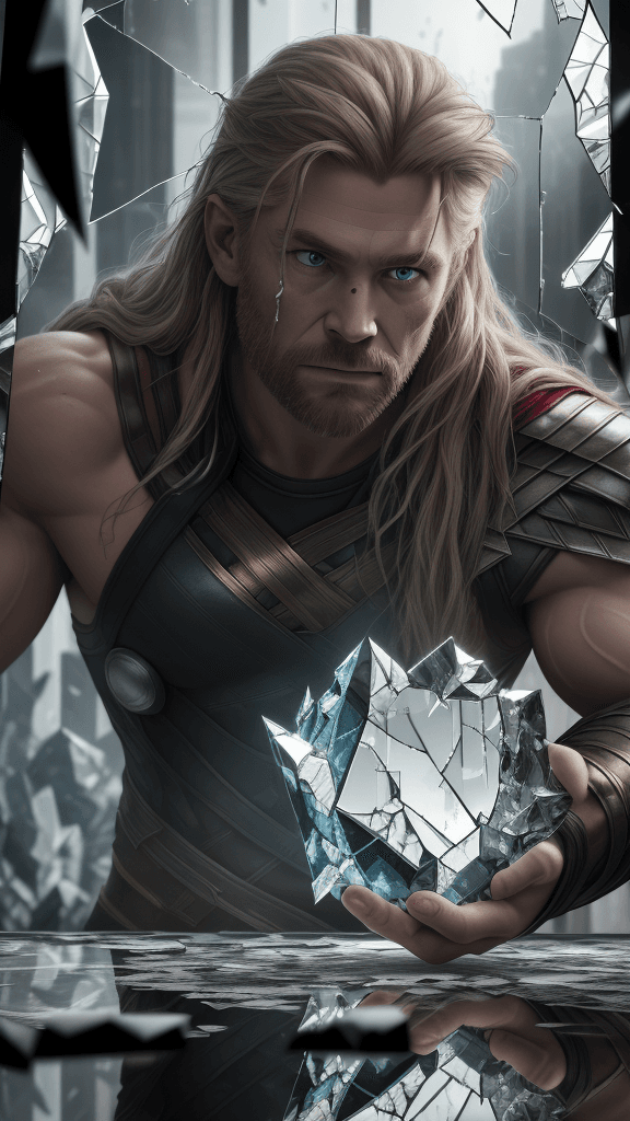 AI generated: highres,ultra-detailed,realistic,(best quality,8k,16k,masterpiece:1.3),shattered glass,mirror shards...