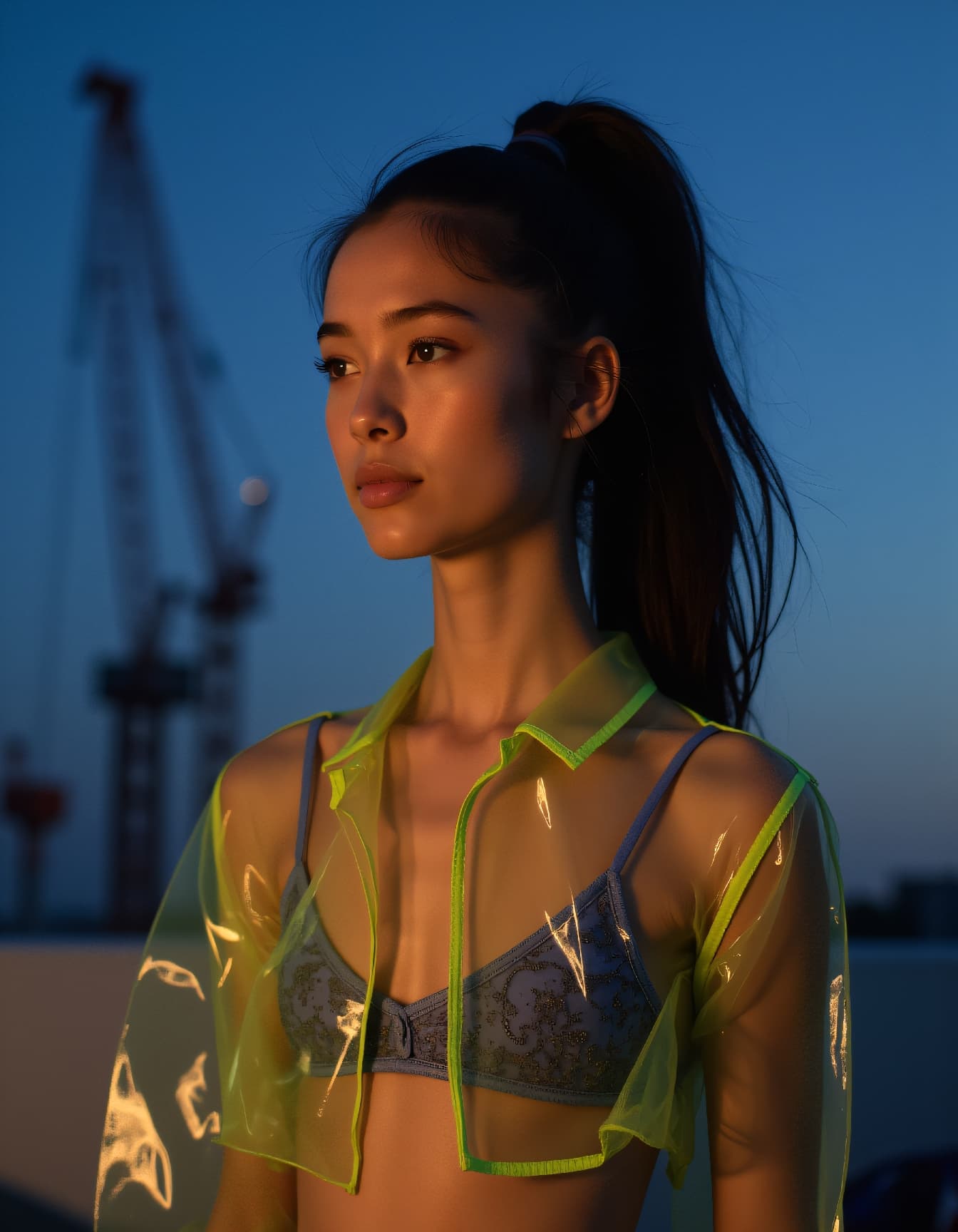AI generated: documentary photography, Street fashion shot from a distance photo of a 24-year-old  Ilocano-Tigraya...