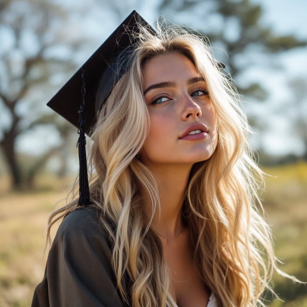 AI generated: blonde college girl