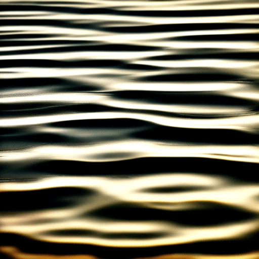AI generated: ripples in water.  silhouette. soft focus.
