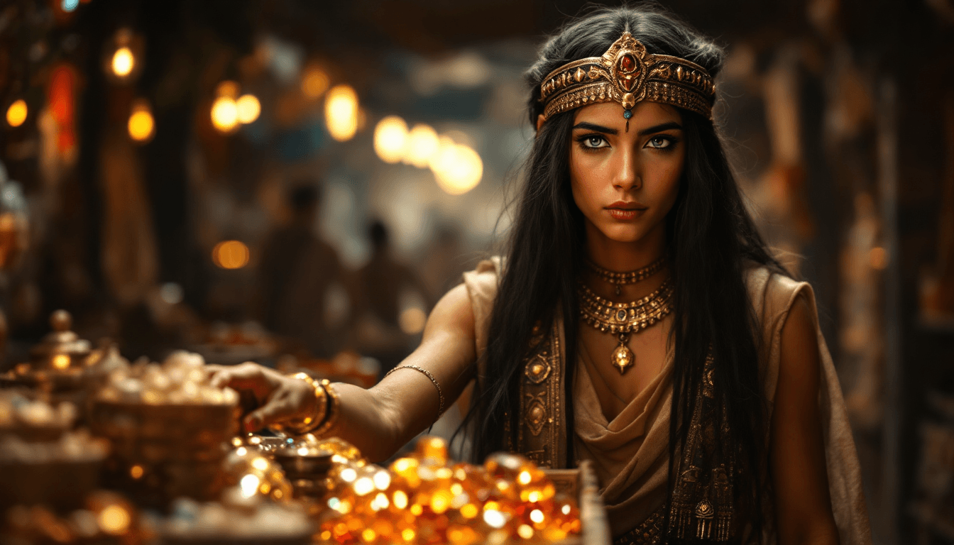 AI generated: a professional photo of a eleven year Egyptian princes, (futuristic) , (masterpiece) , (realistic) ,...