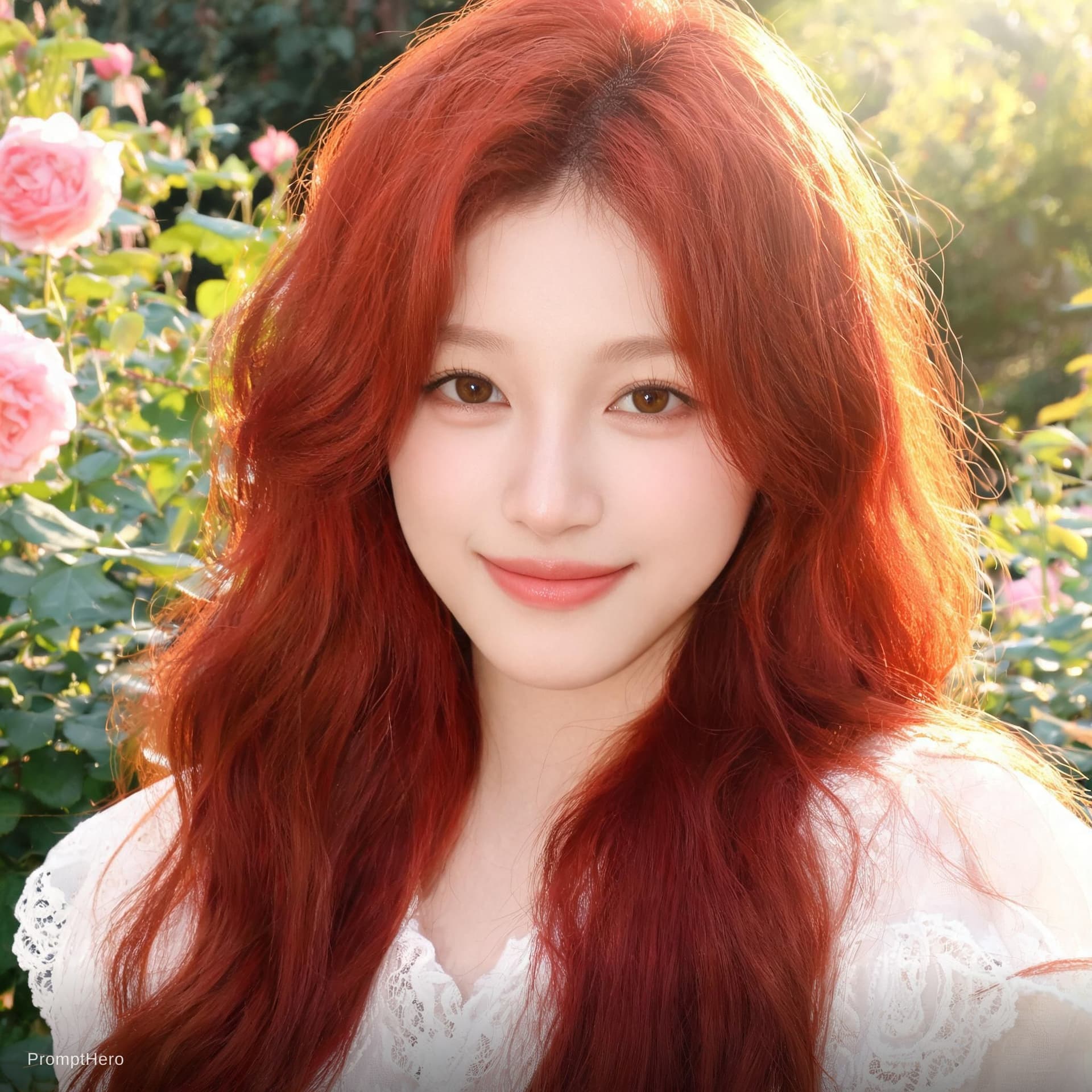 AI generated: Pretty redhead girl