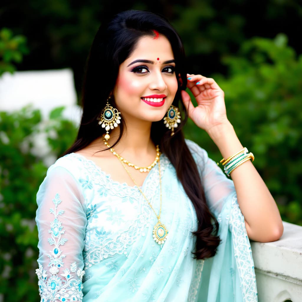 AI generated: indian fashion girl photography