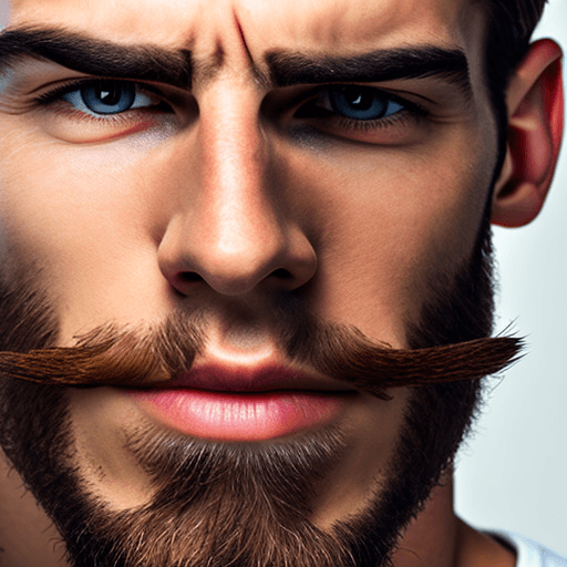 AI generated: high-resolution closeup photo of a man's jawline and beard, ends in two points, french fork, well cr...