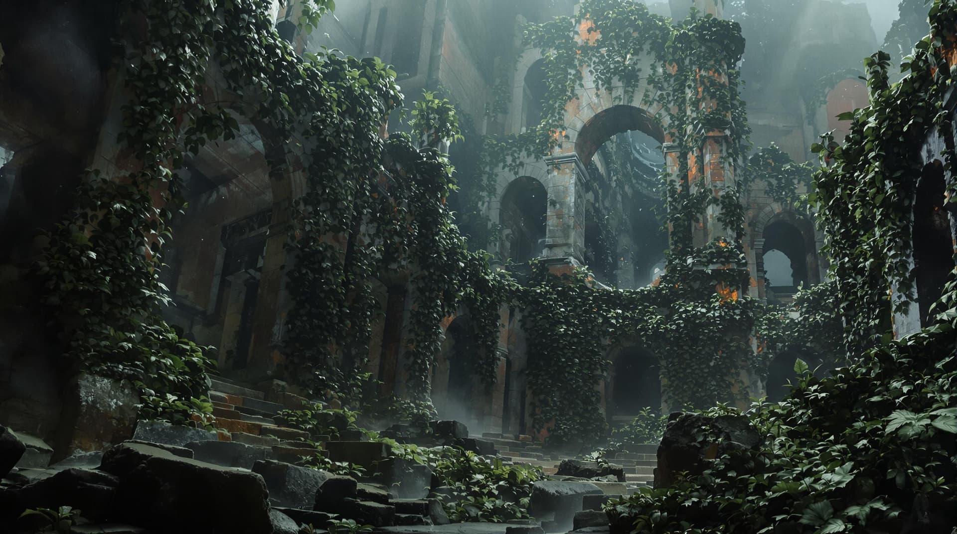 AI generated: An astronaut exploring ancient ruins, epic, cinematic, intricate, meticulously detailed, dramatic at...