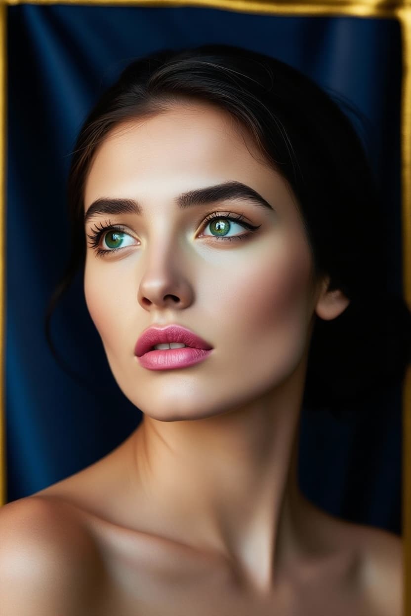 AI generated: Fine art photography, dramatic cinematic style, soft pastel colours, Rembrandt lighting, close-up po...