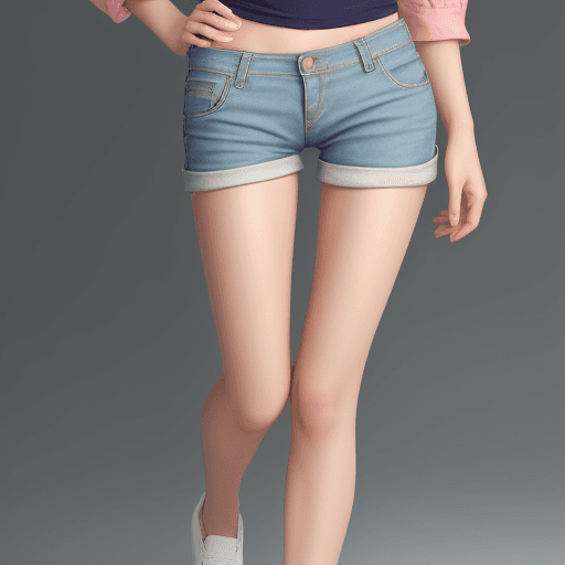 AI generated: woman with short pants and beautiful skin. --ar 2:3