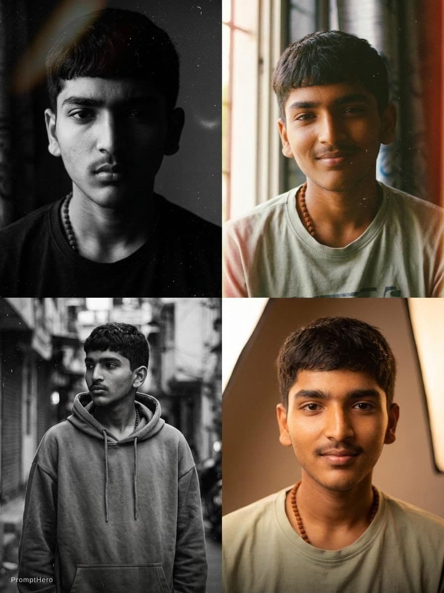 AI generated: Change asthetic photo for difference poss 4 pic

