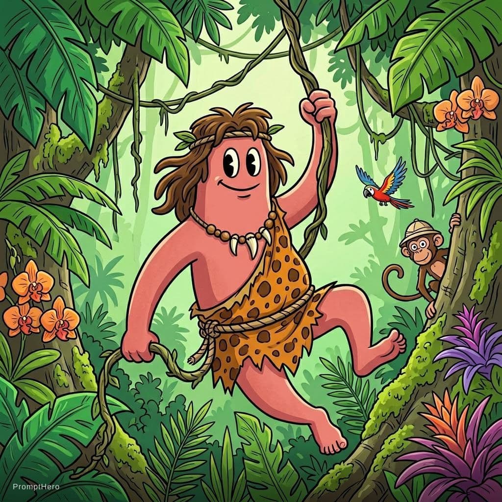 AI generated: this is a penis dresssed as tarzan