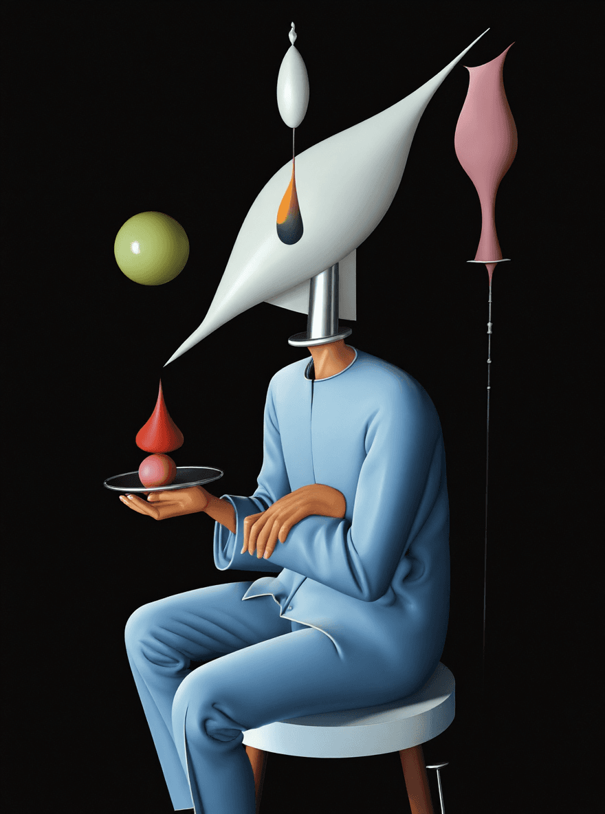AI generated: Make a portrait profile image with dark background based on the main character of this artwork. Reta...