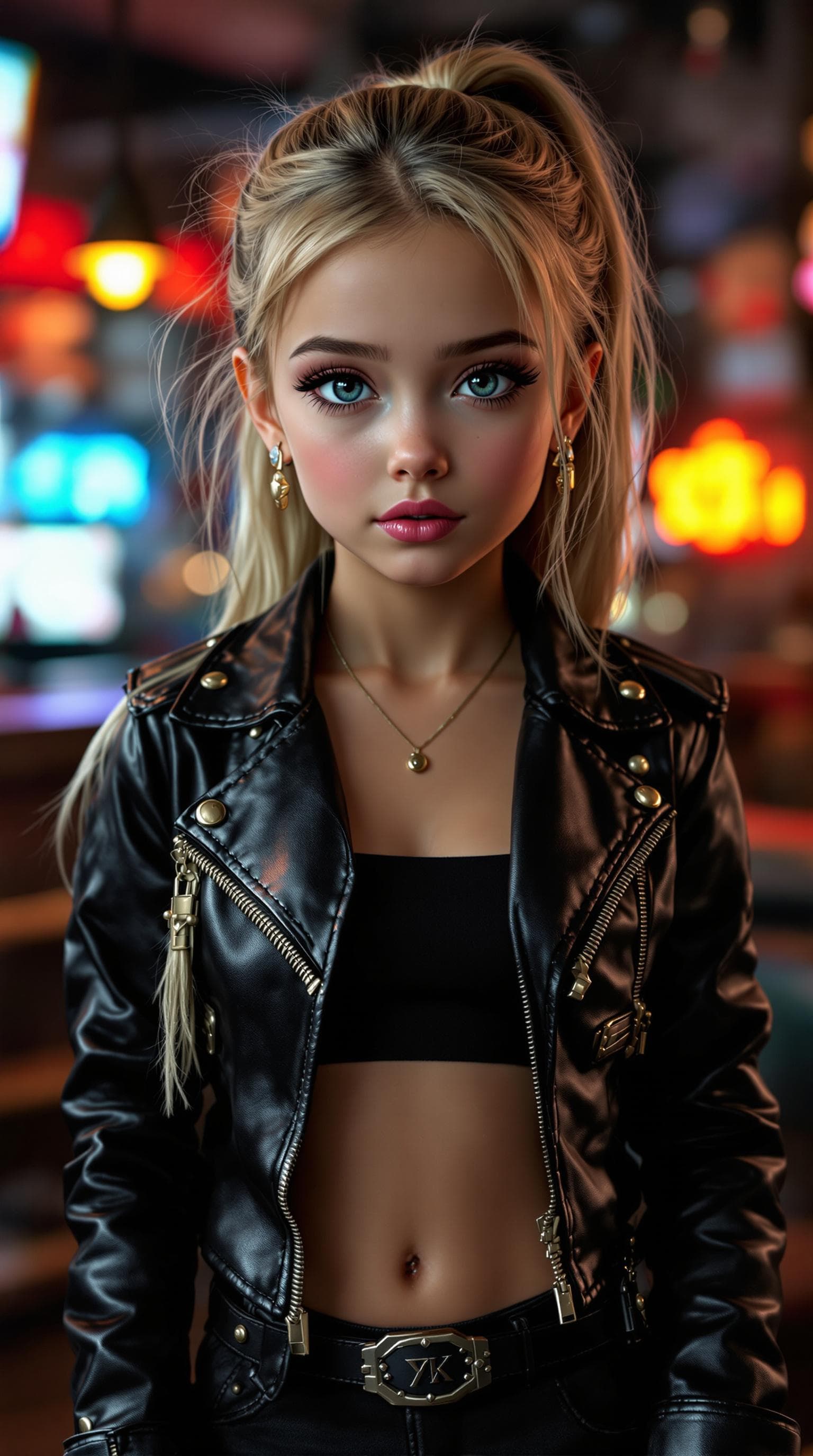 AI generated: a professional photo of a exceptionally beautiful girl in the world (age 7), (seven year old), highl...