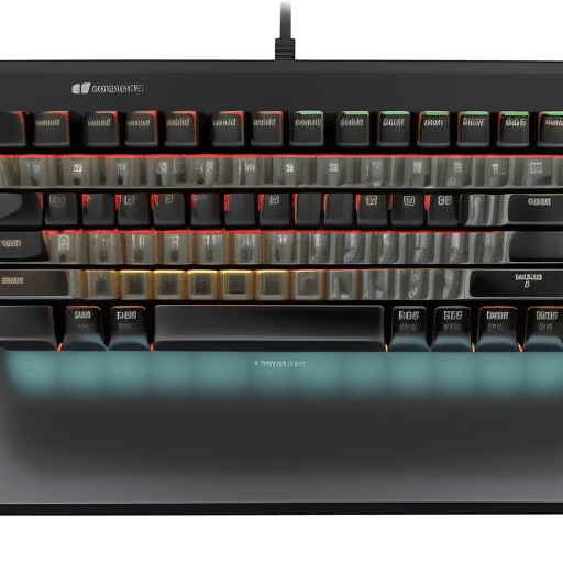 AI generated: image of the computer keyboard where it is divided into parts