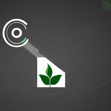 AI generated: a minimalist logomark with sap green color, off white background, and a symbol of a tree, leaf, or g...
