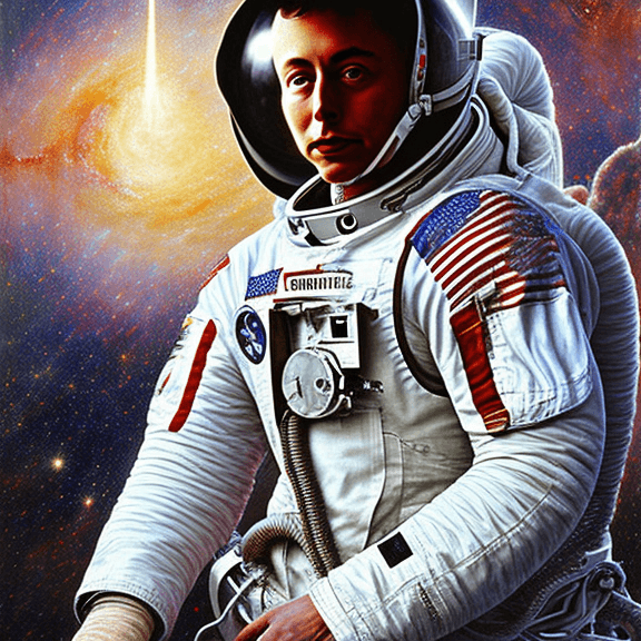 AI generated: Artwork by Alan Bean,
portrait of a person by Elon Musk --ar 2:3,
