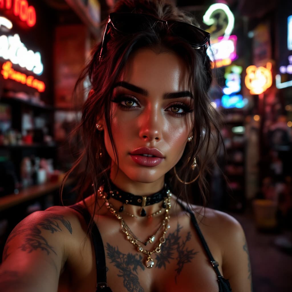 AI generated: HD iPhone selfie of a 24 year old tanned native Brazilian woman in Rio de Janeiro with beautiful fac...