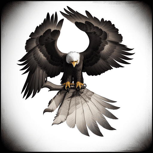 AI generated: screaming eagle, arm tattoo design