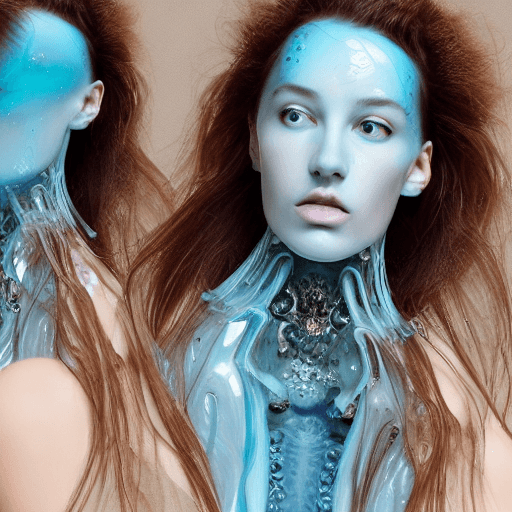 AI generated: Fashion photography jewelry,  light blue translucent  earrings hyper-realistic, detailed 8k, realist...