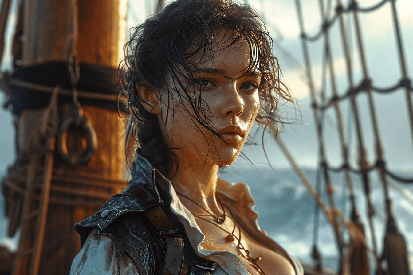 AI generated: closeup shot, photorealistic image in the style of Luis Royo, Boris Vallejo and Frank Frazetta depic...