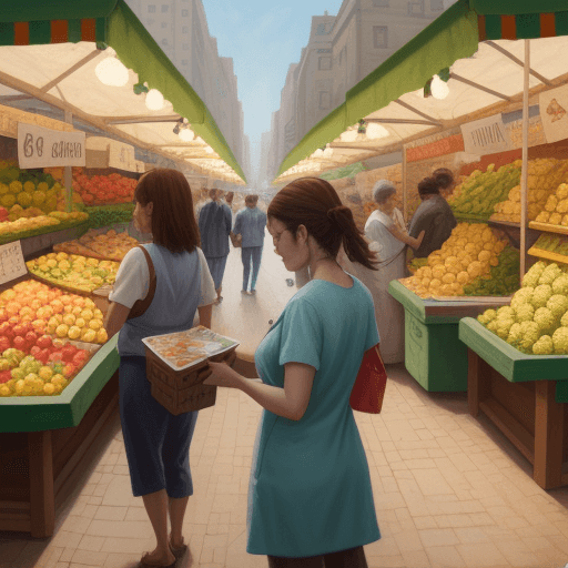 AI generated: market painting

