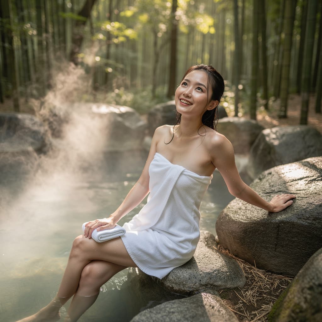 AI generated: A highly detailed, photorealistic, cinematic high-angle medium shot of a beautiful young East Asian ...