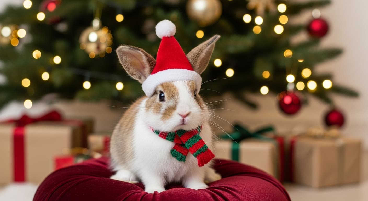 AI generated: Christmas Bunny