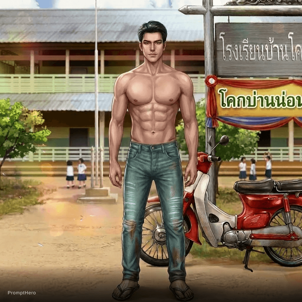 AI generated: ถอดเสื้อออก