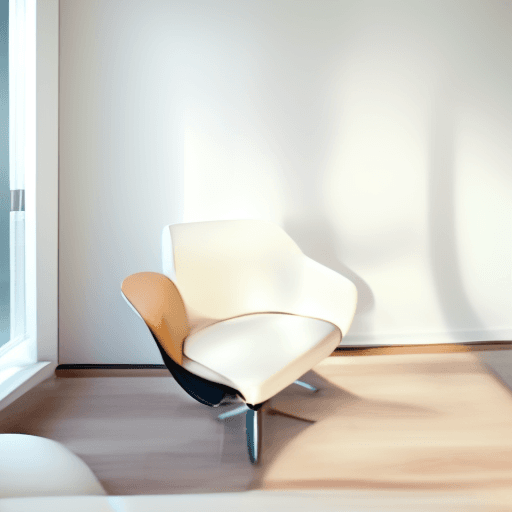 AI generated: minimalist hair salon and a barber, filled with natural light on a sunny city morning, white-washed ...