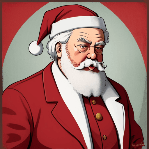 AI generated: Santa Claus as Karl Marx for a square profile picture, more communist propaganda poster type with lo...