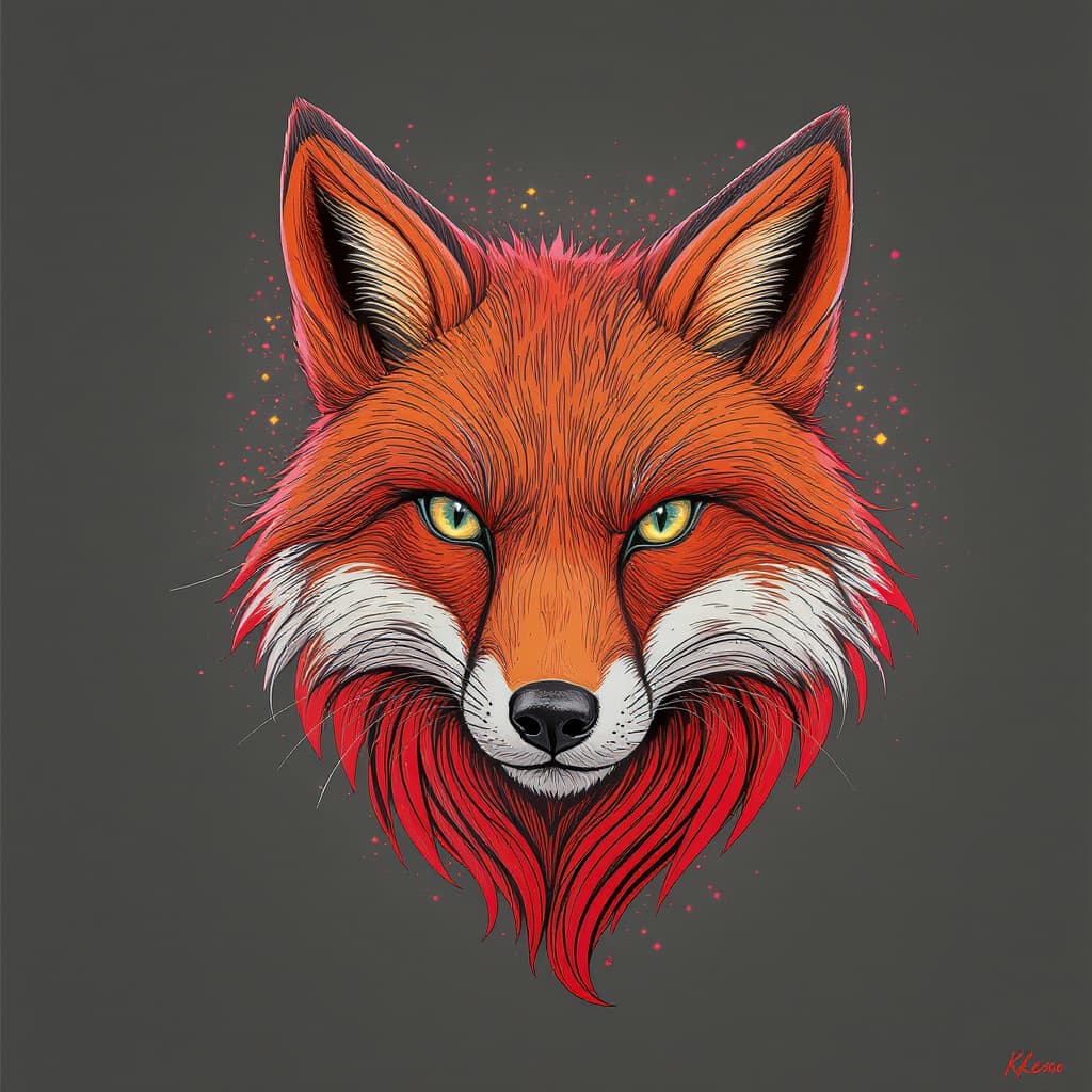 AI generated: creat logo fox, 4k, high detail