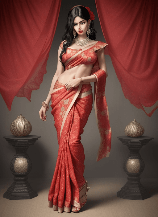 AI generated: Best quality, Detailed, Beautiful, Pretty, Hot Indain women, seductive, attractive, 42 year old, Gra...