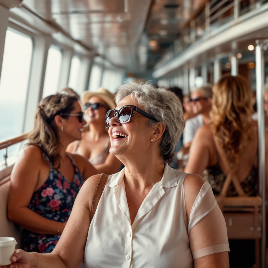 AI generated: Obese people on a cruise ship.