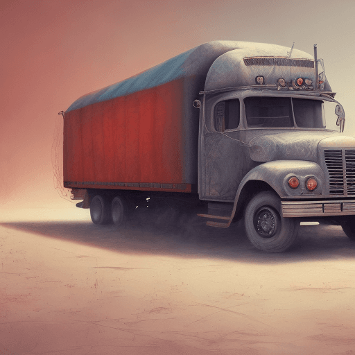 AI generated: highly detailed infographic of dry box truck, no background, intricate detail, digital art, digital ...