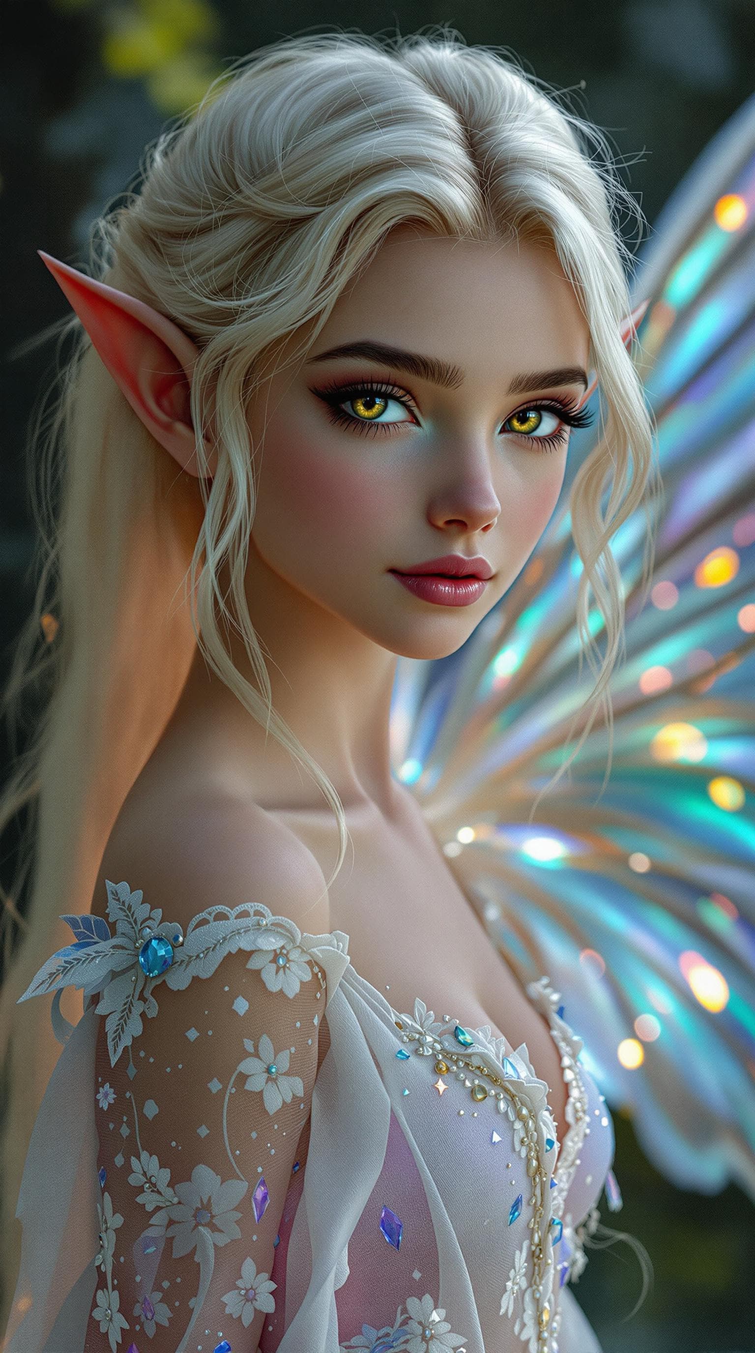 AI generated: a professional photo of a exceptionally of the most beautiful girl in the world, tween short eared e...