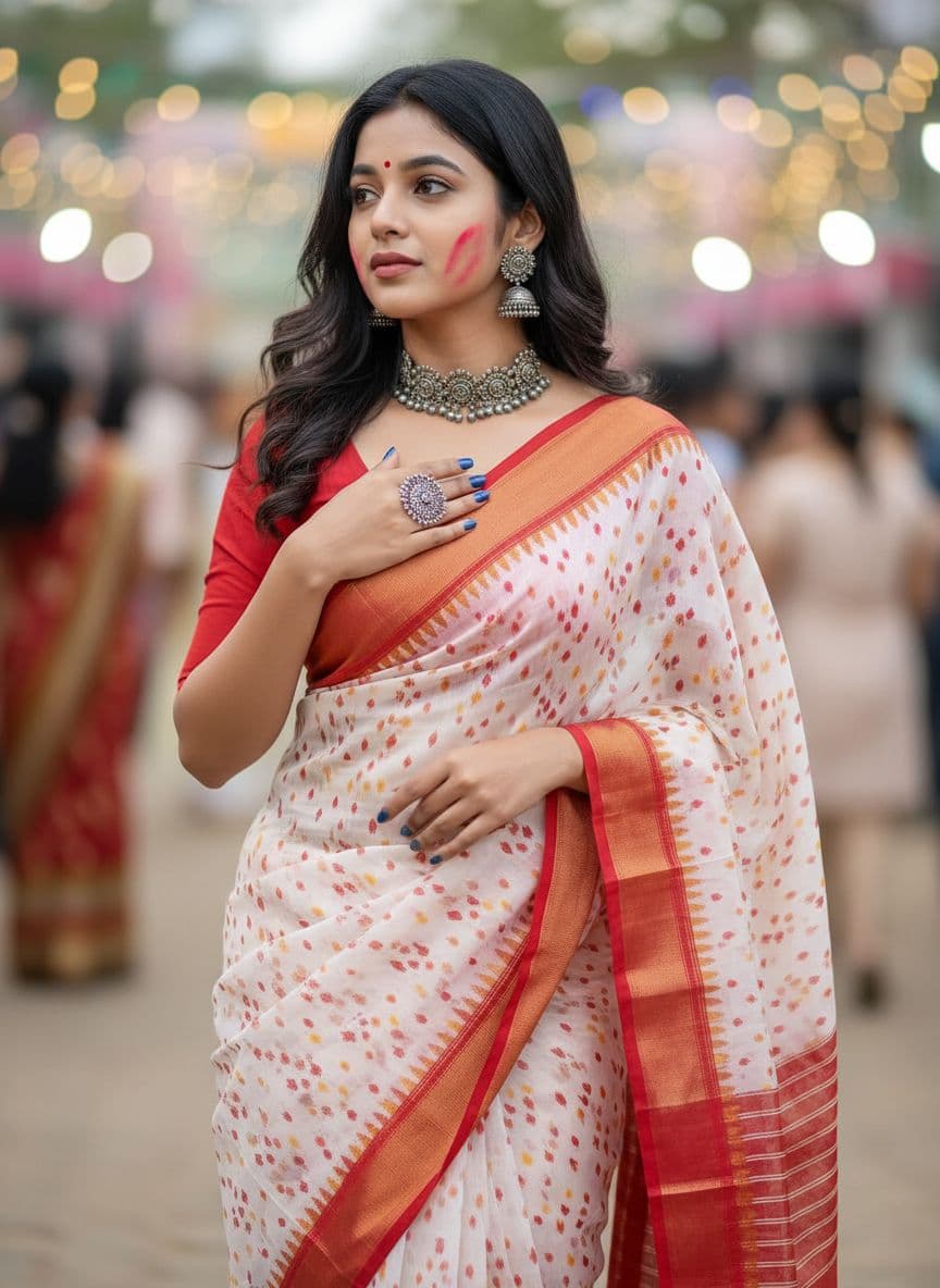 AI generated: A hyper-realistic 8K DSLR photo captured with a 100mm lens, f/2.8, featuring a woman (retain facial ...
