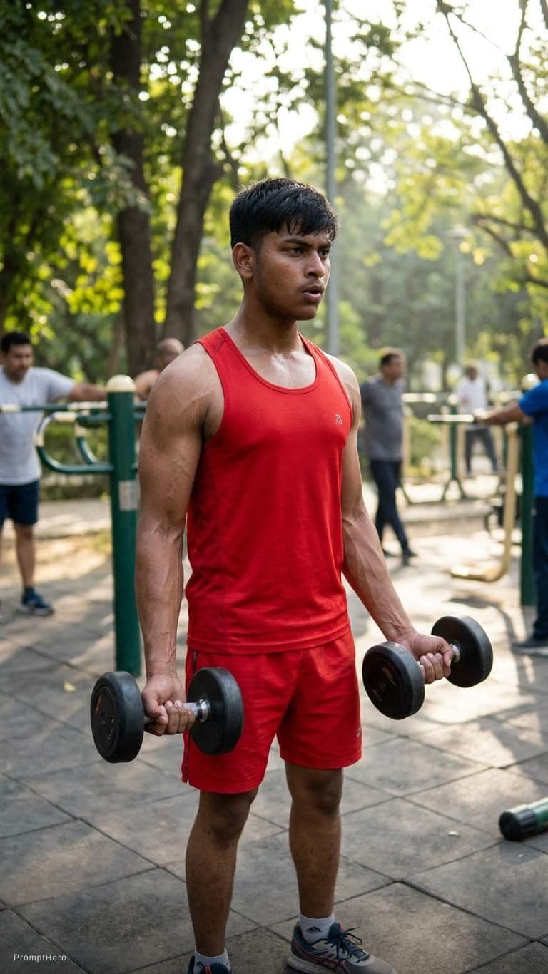 AI generated: Boy fitness