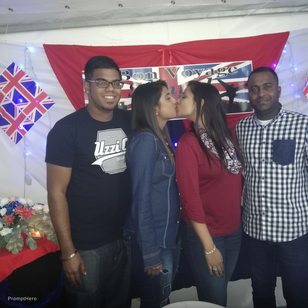 AI generated: kissing