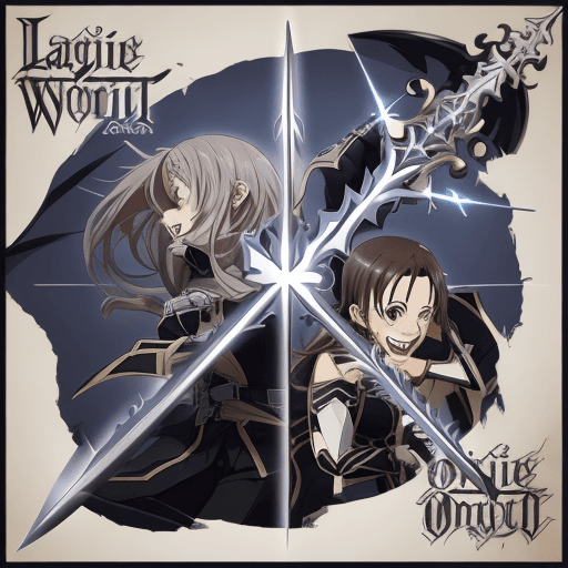 AI generated: Laughing Coffin Logo Design, Sword Art Online