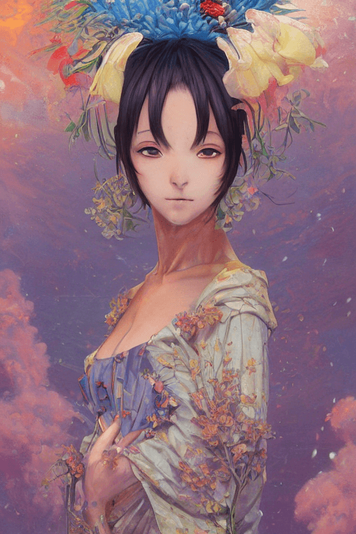 AI generated: Beautiful anime painting of solarpunk summer chill day, by tim okamura, victor nizovtsev, greg rutko...